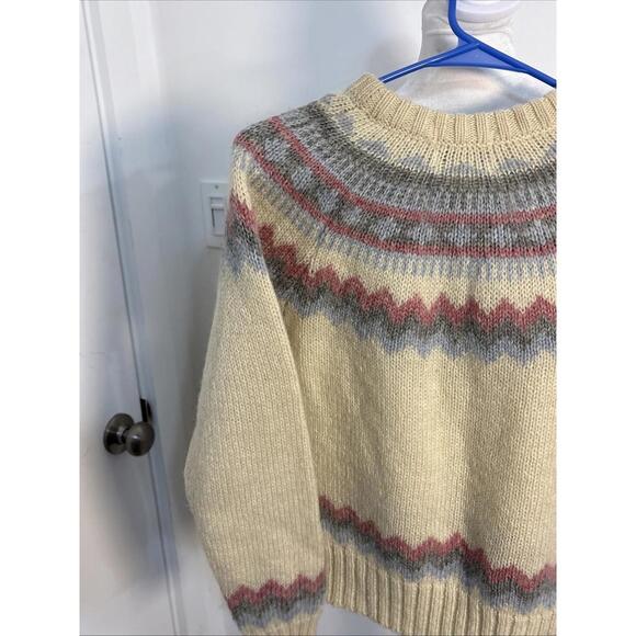 Woolrich Fair Isle Wool Sweater Vintage Small - Picture 12 of 12